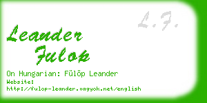 leander fulop business card